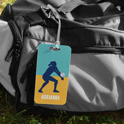 Volleyball Bag/Luggage Tag - Personalized Girl Silhouette