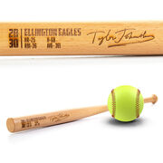 Engraved Mini Softball Bat - Signature Stats