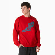 Cross Country Crewneck Sweatshirt - Winged Foot Inspirational Words