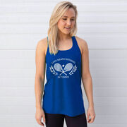 Tennis Flowy Racerback Tank Top - Love Means Nothing In Tennis