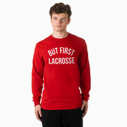 Lacrosse Tshirt Long Sleeve - But First Lacrosse