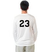Hockey Long Sleeve Performance Tee - Rocky The Hockey Dog