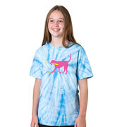 Softball Short Sleeve T-Shirt - Mitts The Softball Dog Tie Dye