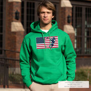 Guys Lacrosse Hooded Sweatshirt - Patriotic Lacrosse