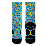 Girls Lacrosse Graphic Flex Mid-Calf Socks - Preppy Lax