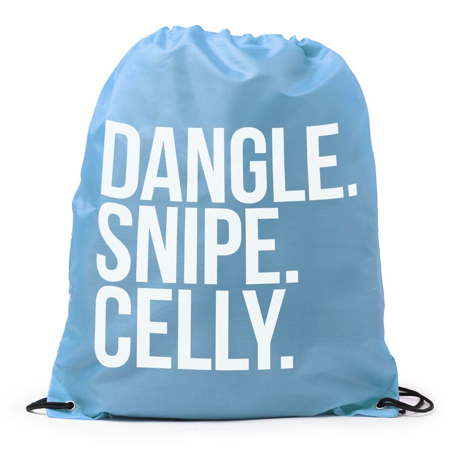 Hockey Drawstring Backpack - Dangle Snipe Celly Words