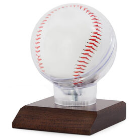 Baseball Round Ball Display with Optional Engraved Plate