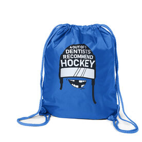 Hockey Drawstring Backpack - 4 Out Of 5 Dentists Recommend Hockey