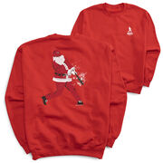 Baseball Crewneck Sweatshirt - Baseball Santa (Back Design)