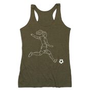 Soccer Women's Everyday Tank Top - Soccer Girl Player Sketch