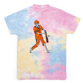 Baseball Short Sleeve T-Shirt - Home Run Zombie Tie Dye