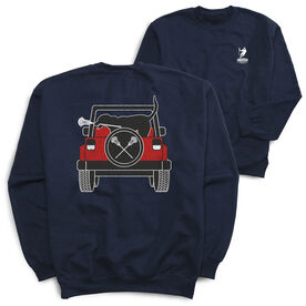 Guys Lacrosse Crewneck Sweatshirt - Chillax Cruiser (Back Design)