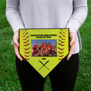 Softball Home Plate Plaque - Horizontal Photo