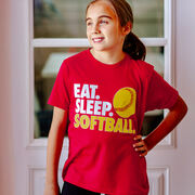 Softball T-Shirt Short Sleeve Eat. Sleep. Softball.