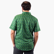 Pickleball Performance Short Sleeve Button Down Shirt - Big Dill