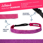 Running Juliband Non-Slip Deluxe Headband - Pink Glitter