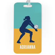 Volleyball Bag/Luggage Tag - Personalized Girl Silhouette