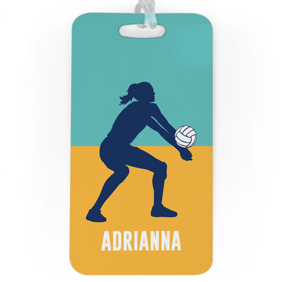 Volleyball Bag/Luggage Tag - Personalized Girl Silhouette