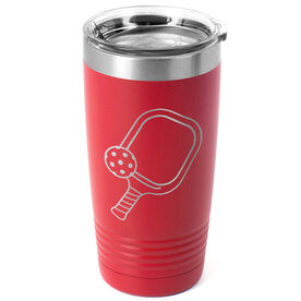 Pickleball 20 oz. Double Insulated Tumbler - Paddle and Ball