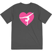 Gymnastics Short Sleeve Performance Tee - Gymnast Heart