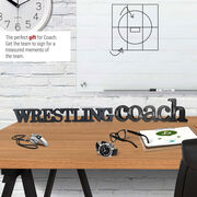 Wrestling Coach Wood Words