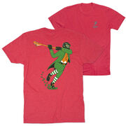 Guys Lacrosse Short Sleeve T-Shirt - Lacrosse Leprechaun (Back Design)
