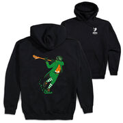 Guys Lacrosse Hooded Sweatshirt - Lacrosse Leprechaun (Back Design)
