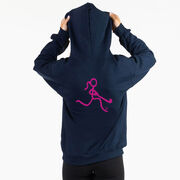 Field Hockey Hooded Sweatshirt - Neon Field Hockey Girl (Back Design)
