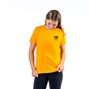 Girls Lacrosse Short Sleeve T-Shirt - Eat. Sleep. Lacrosse. (Back Design) 