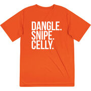 Hockey Short Sleeve Performance Tee - Dangle Snipe Celly Words