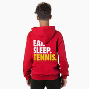 Tennis Hooded Sweatshirt - Eat. Sleep. Tennis. (Back Design)