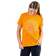 Volleyball T-Shirt Short Sleeve Volleyball Words