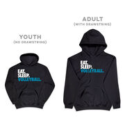 Volleyball Hooded Sweatshirt - Eat. Sleep. Volleyball.