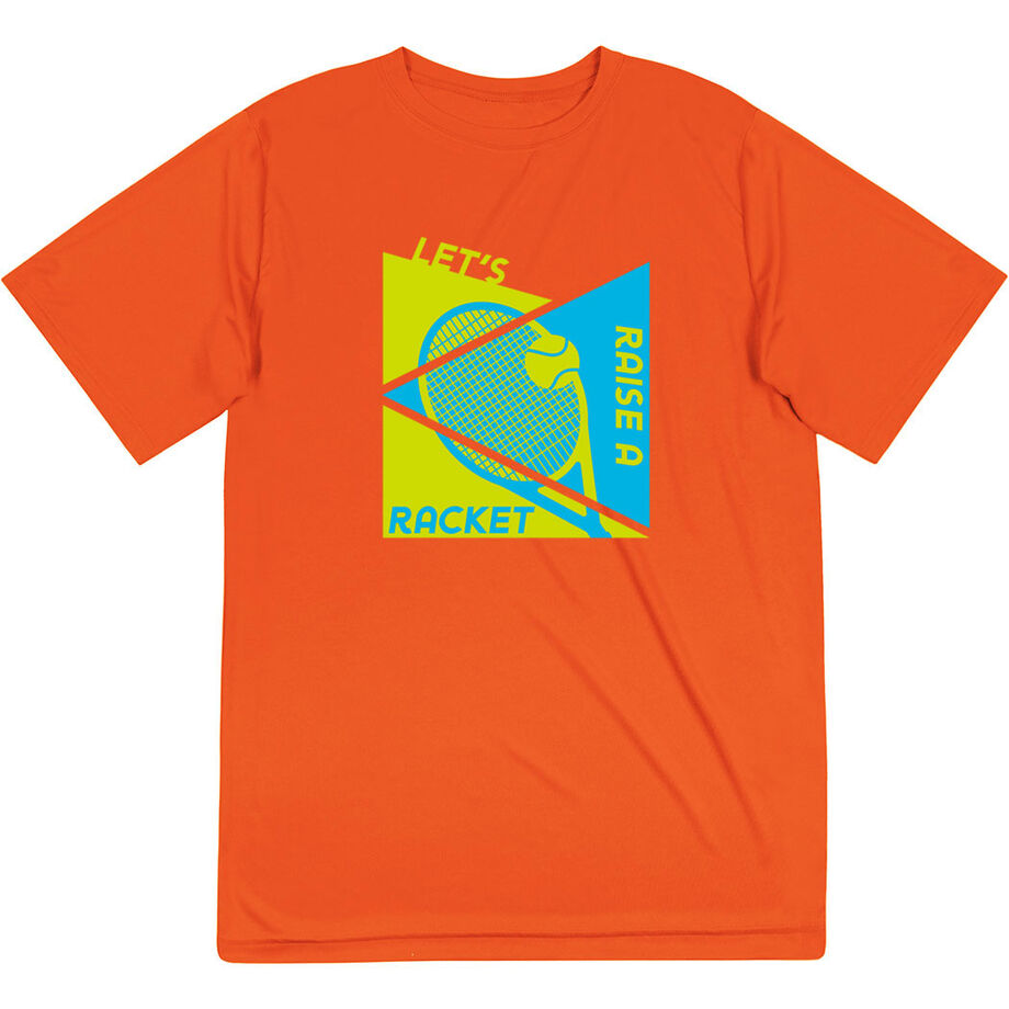 Tennis Short Sleeve Performance Tee - Let's Raise A Racket