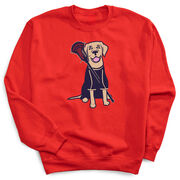 Guys Lacrosse Crewneck Sweatshirt - Riley The Lacrosse Dog