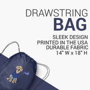 Guys Lacrosse Drawstring Backpack - Laxer the Lacrosse Dog