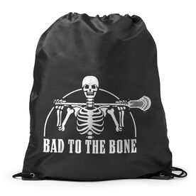 Guys Lacrosse Drawstring Backpack - Bad To The Bone