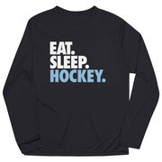 Hockey Long Sleeve Performance Tee - Eat. Sleep. Hockey.