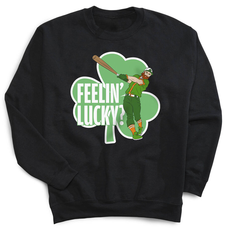 Baseball Crewneck Sweatshirt - Feelin' Lucky Baseball