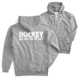 Hockey Sport Lace Sweatshirt - All Day Every Day