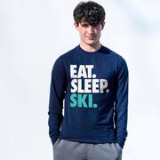 Skiing & Snowboarding Tshirt Long Sleeve - Eat. Sleep. Ski