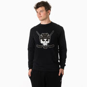 Hockey Tshirt Long Sleeve - Hockey Helmet Skull