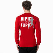 Baseball Tshirt Long Sleeve - Rip It Flip It (Back Design)