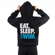 Swimming Hooded Sweatshirt - Eat. Sleep. Swim. (Back Design)