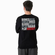 Hockey Crewneck Sweatshirt - Bones Saying (Back Design)