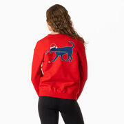 Hockey Crewneck Sweatshirt - Santa Hockey Dog (Back Design)