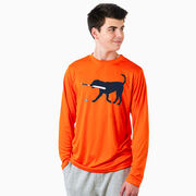 Baseball Long Sleeve Performance Tee - Navy Baseball Dog