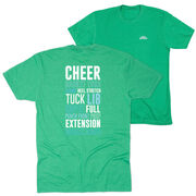 Cheerleading Short Sleeve T-Shirt - Cheerleading Words (Back Design)