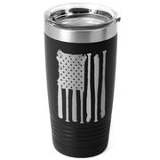 Softball 20 oz. Double Insulated Tumbler - Flag