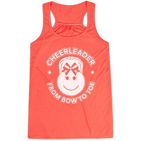 Cheerleading Flowy Racerback Tank Top - Cheerleader From Bow To Toe